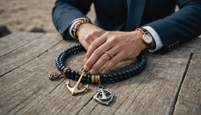 Bijoux discrets pour hommes : pendentifs et bracelets ancre marine élégants
